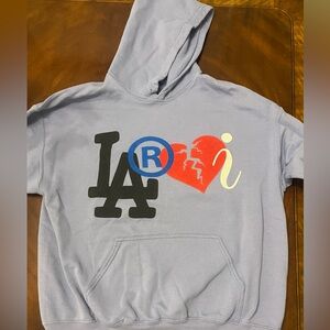 Kid Laroi Lavender Pullover Hoodie with Heart Logo